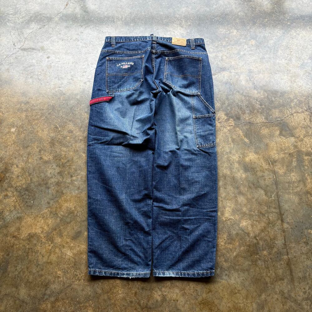 Crazy Vintage Baggy‎ Y2K Embroidered Polo Jeans